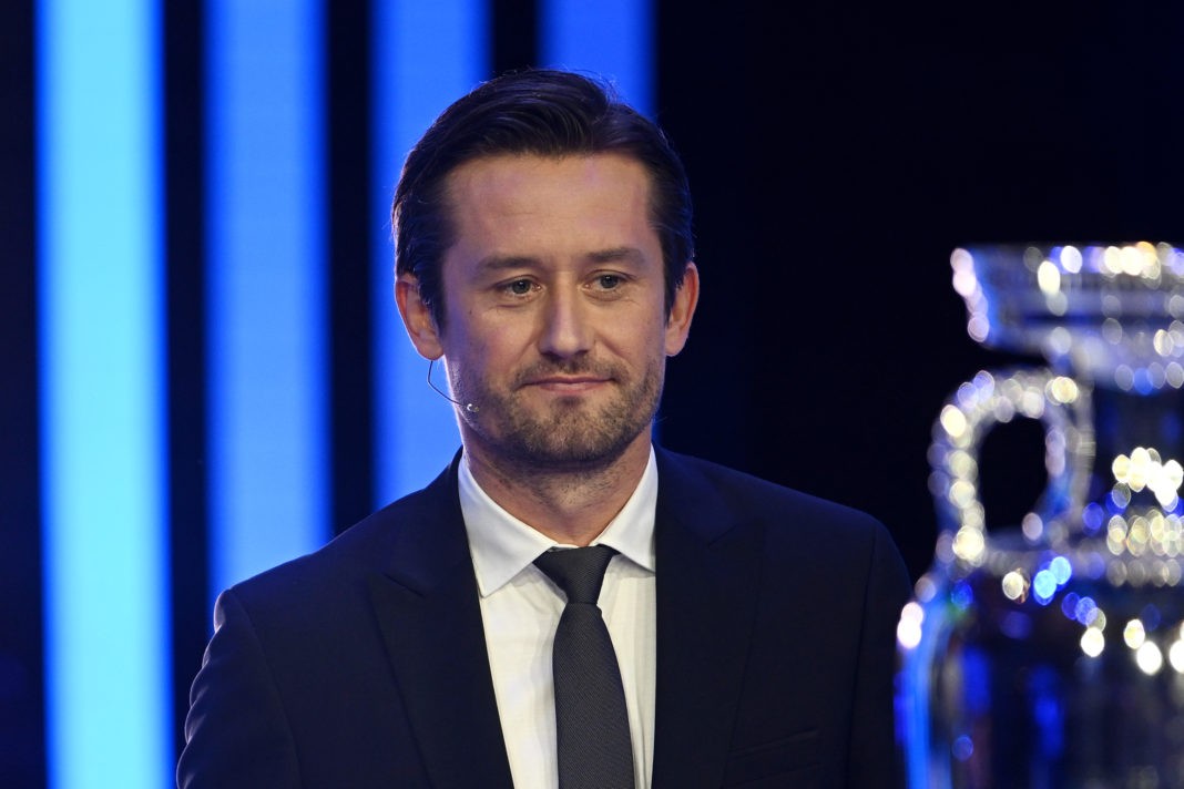 HAMBURG, GERMANY - DECEMBER 02: Special guest Tomas Rosicky looks on during the UEFA EURO 2024 Final Tournament Draw at Elbphilharmonie on December 02, 2023 in Hamburg, Germany. (Photo by Alexander Scheuber/Getty Images)