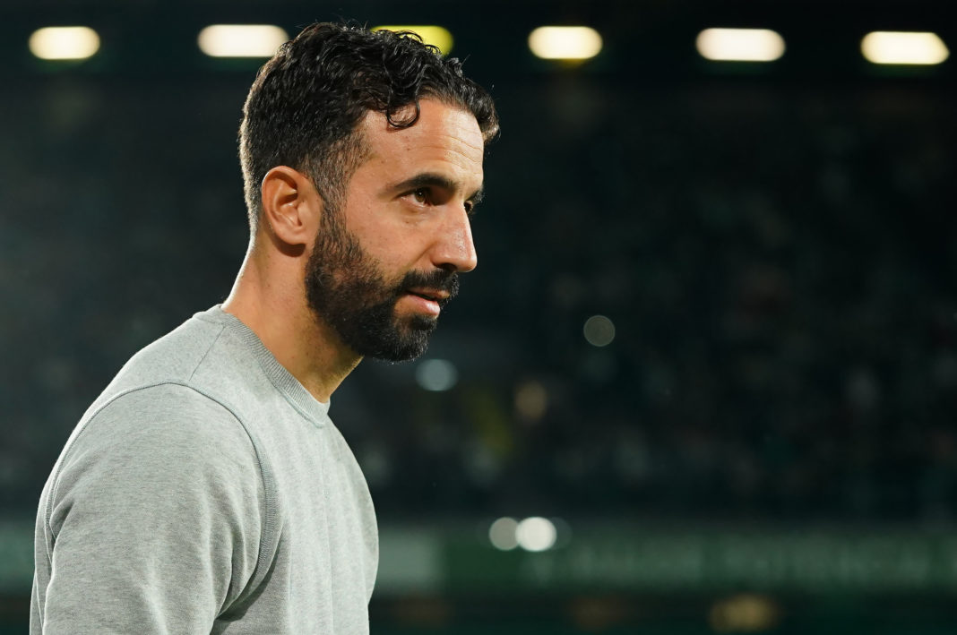 LISBON, PORTUGAL - NOVEMBER 01: Head Coach Ruben Amorim of Sporting CP before the start of the Liga Portugal Betclic match between Sporting CP and CF Estrela da Amadora at Estadio Jose Alvalade on November 1, 2024 in Lisbon, Portugal. (Photo by Gualter Fatia/Getty Images)